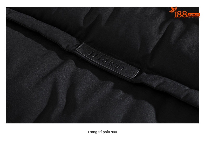 Áo Khoác Phao Nam Dáng Dài Có Mũ Lông Dày Cotton Giữ Ấm Màu Đen, Xanh Rêu, Xanh Navy chi tiết 16