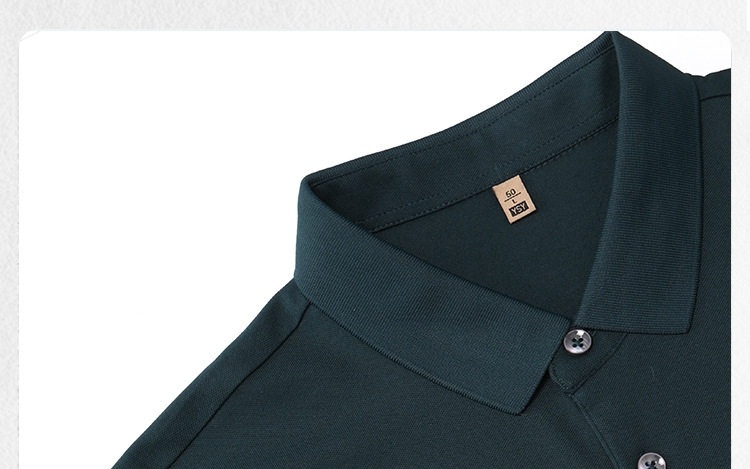 Áo Polo Nam Cotton Tay Ngắn Form Rộng Cổ Bẻ Thanh Lịch Màu Trắng, Xanh Đen, Xanh Navy chi tiết 26