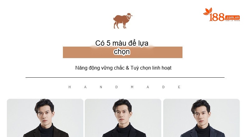 Áo Vest Nam 100% Lông Cừu Thu Đông Dáng Ôm Màu Nâu, Xám, Xanh Navy, Đen chi tiết 11