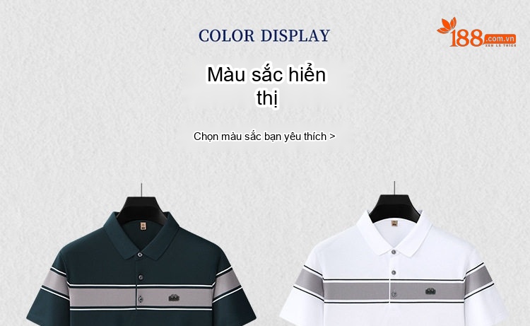 Áo Polo Nam Cotton Tay Ngắn Form Rộng Cổ Bẻ Thanh Lịch Màu Trắng, Xanh Đen, Xanh Navy chi tiết 15