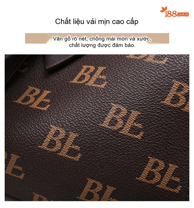 Túi Đeo Chéo Nữ In Họa Tiết Dáng Trống Cỡ Lớn Chất Liệu PVC Màu Nâu chi tiết 9