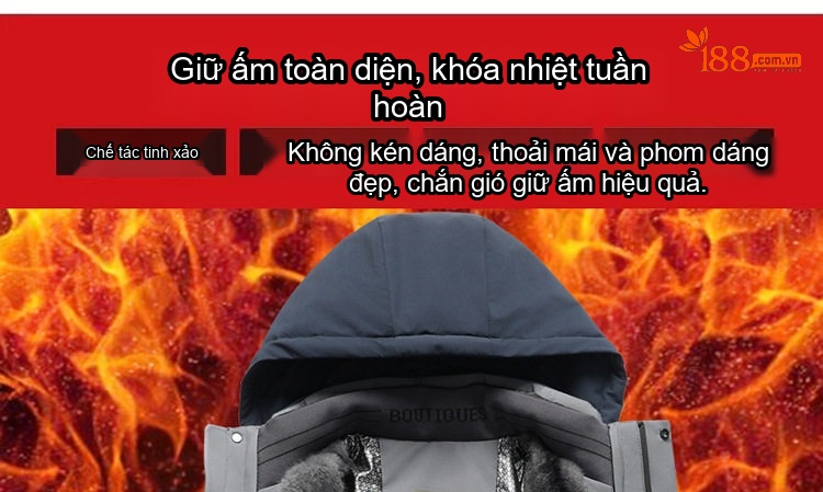 Áo Khoác Phao Nam Lông Vũ Có Mũ Trùm Đầu Dày Dặn Giữ Ấm Nhiều Lớp Màu Xanh Navy, Đen, Nâu chi tiết 10
