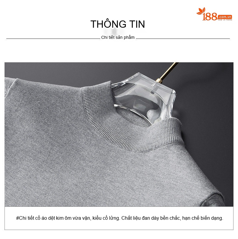 Áo Len Nam Cổ Lọ Dệt Kim Lót Lông Dày Dặn Phong Cách Hàn Quốc Màu Be, Xám, Đen, Xanh... chi tiết 28