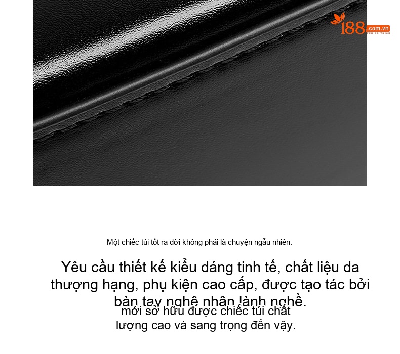 Túi Xách Nữ Da Bóng Đeo Vai Thiết Kế Tối Giản Màu Đen, Trắng chi tiết 7