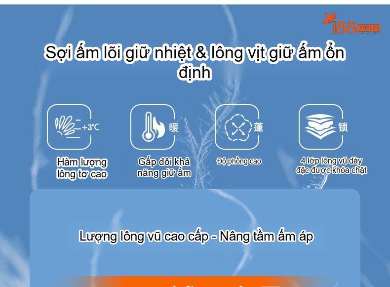Áo khoác lông vũ dáng rộng mũ trùm đầu phong cách cặp đôi chi tiết 4
