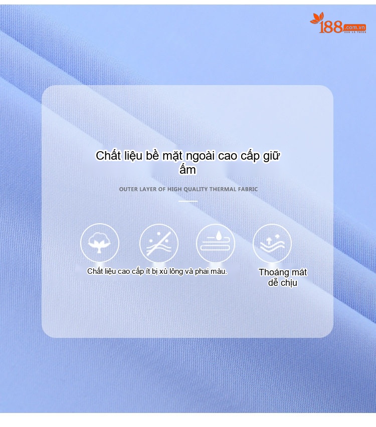 Áo Sơ Mi Nam Lót Lông Cừu Giữ Nhiệt Dài Tay Màu Trắng, Xanh Dương, Tím chi tiết 2
