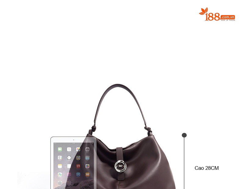 Túi Đeo Vai Nữ Da Mềm Form Tote Lớn Đựng Vừa A4 Phong Cách Công Sở Màu Nâu, Be, Xanh Olive chi tiết 9