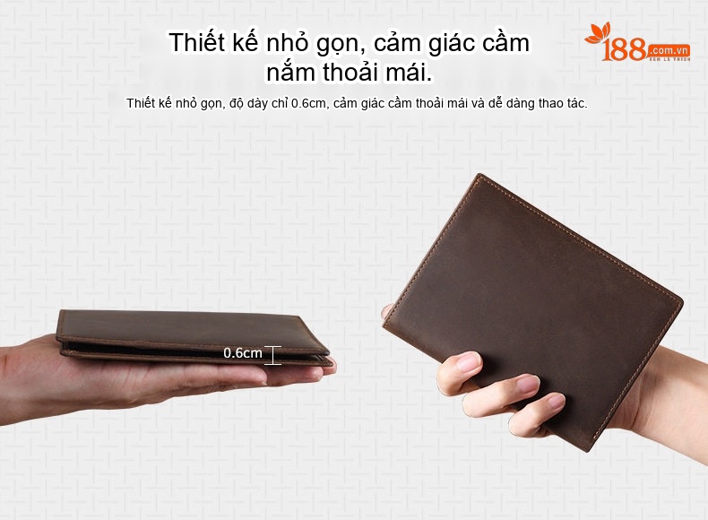 Ví Đựng Hộ Chiếu Da Thật Chống RFID Phong Cách Âu Mỹ Màu Nâu, Đen chi tiết 1