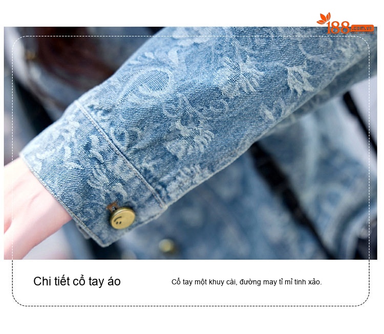 Set Bộ Quần Áo Nữ In Họa Tiết Quần Ống Rộng Phong Cách Thời Trang Màu Xanh Denim chi tiết 5