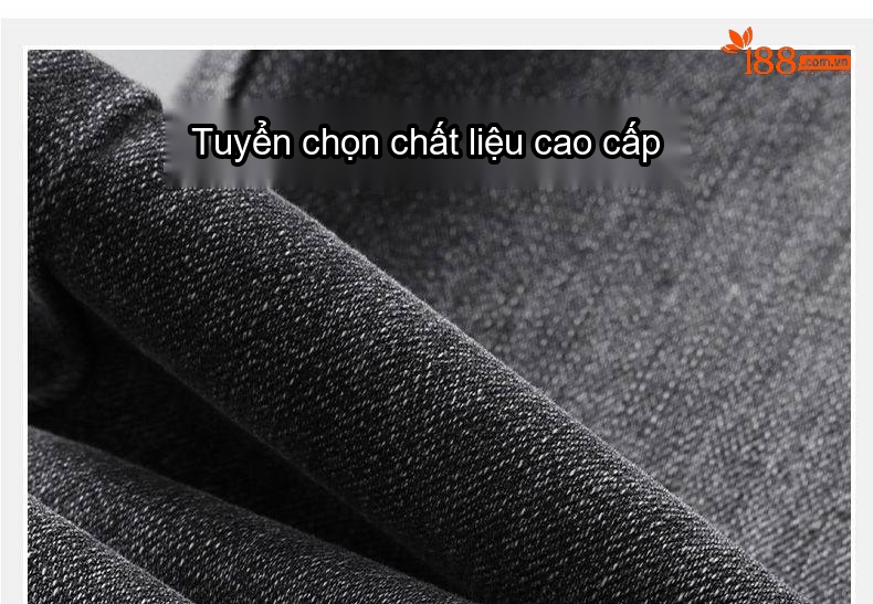 Quần Jean Nam Ống Đứng Dáng Rộng Thoải Mái Màu Xanh Đậm, Xanh Nhạt, Đen chi tiết 5