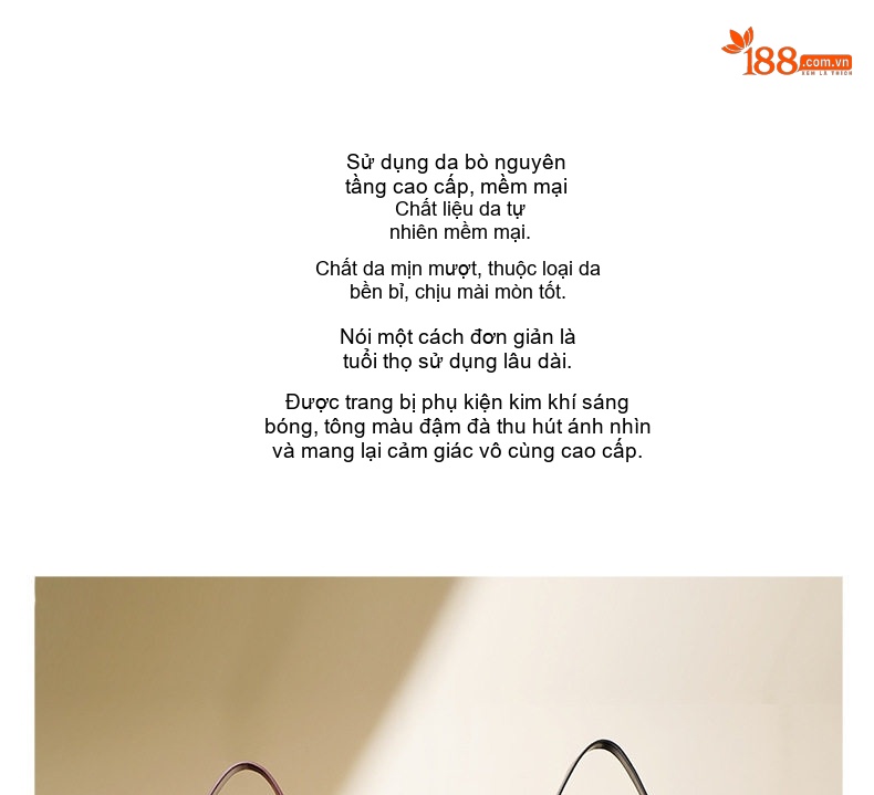 Túi Đeo Vai/Đeo Chéo Nữ Da Bò Lớn Cao Cấp, Sức Chứa Lớn, Đa Năng, Phong Cách Công Sở Màu Đen, Nâu Đỏ, Nâu chi tiết 3