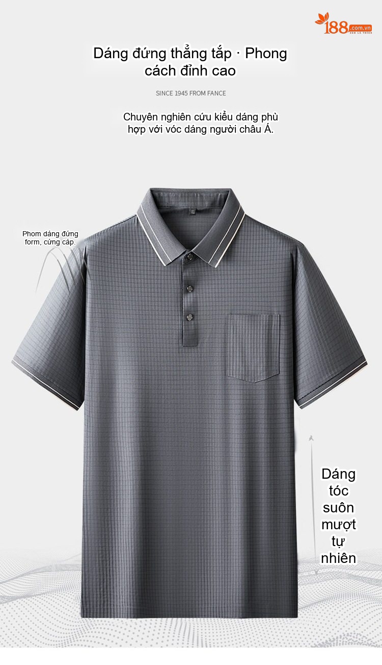 Áo Thun Polo Nam Tay Ngắn Form Rộng Có Túi Phong Cách Casual Màu Đen, Đỏ Gạch, Xám, Be... chi tiết 3
