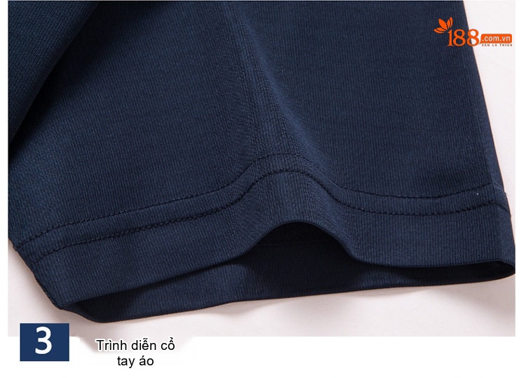 Áo Polo Nam Tay Ngắn 100% Lụa Tằm Cao Cấp Màu Xanh Navy, Xanh Ngọc chi tiết 17