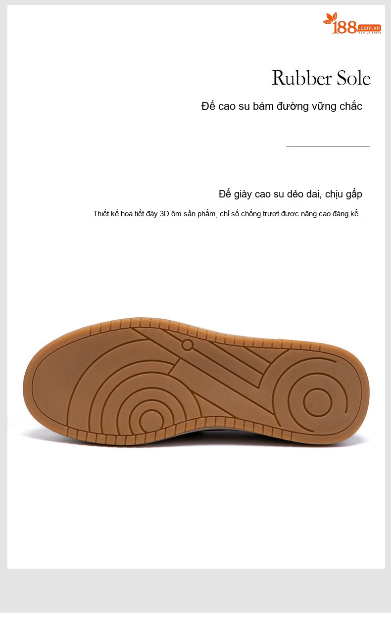Giày Lười Nam Da Bò Thoáng Khí Chiều Cao Đế Khoảng 3cm Màu Nâu, Đen chi tiết 12