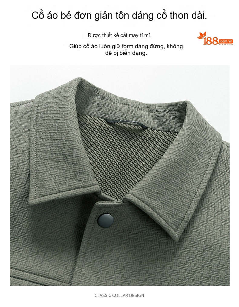 Áo Khoác Giữ Ấm Nam Cổ Bẻ Dáng Bomber Phong Cách Công Sở Màu Xanh, Trắng, Đen chi tiết 25