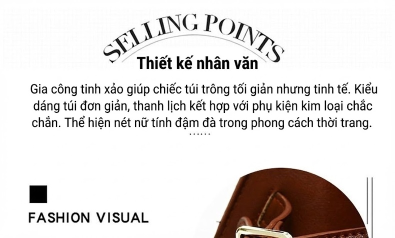 Set Túi Xách Nữ 3 Món Da Bóng Phong Cách Thanh Lịch Màu Đen, Nâu, Đỏ, Nâu Đậm chi tiết 7