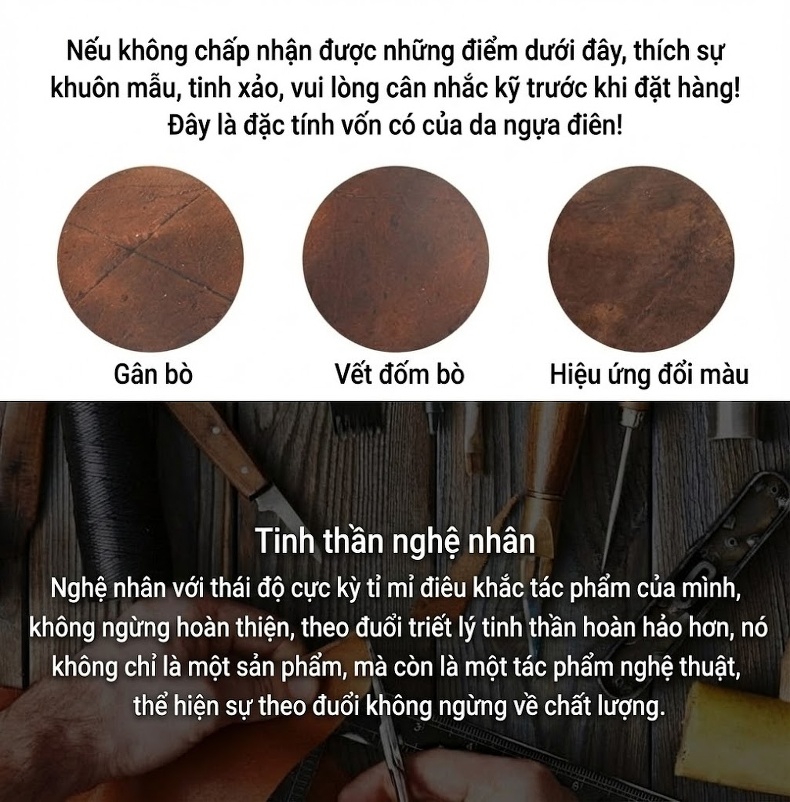 Túi Đeo Chéo Nam Da Thật Cao Cấp Da Bò Lớn Màu Nâu chi tiết 3