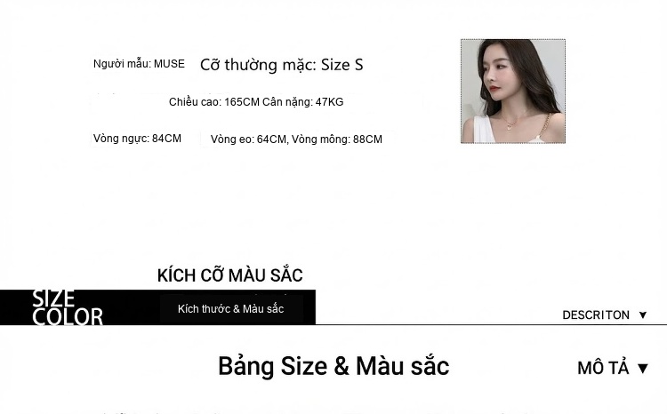 Váy Hai Dây Ngắn Xẻ Tà Cổ chữ V Sâu Phong Cách Gợi Cảm Màu Trắng, Đen chi tiết 3