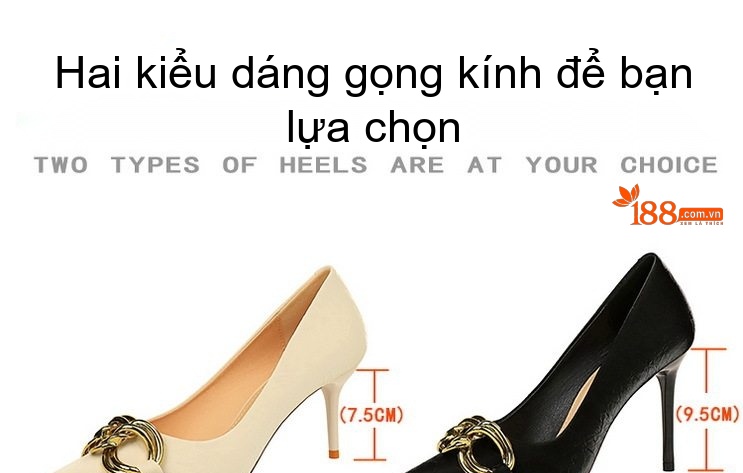 Giày Cao Gót Nữ Nỉ Hở Bên Chiều Cao Đế Khoảng 8cm Đính Ngọc Trai Màu Đen, Kem chi tiết 20