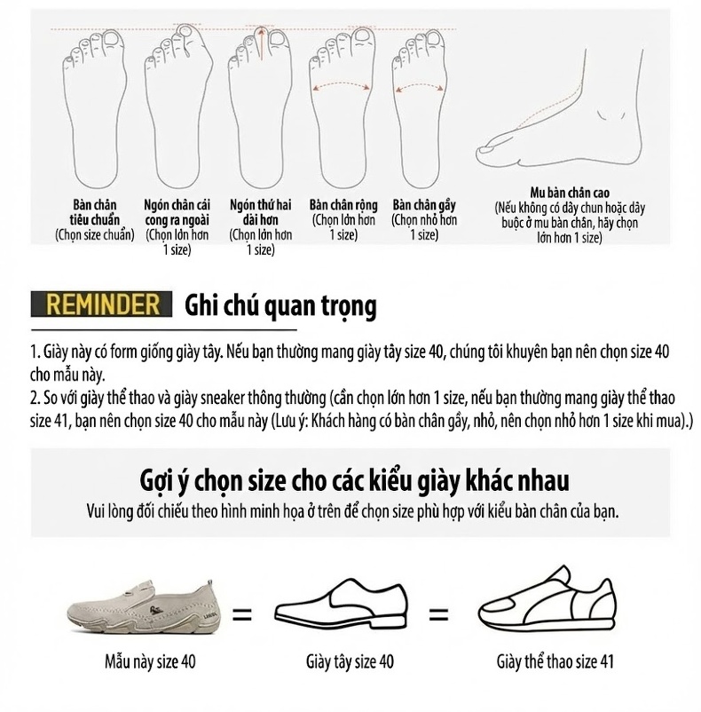 Giày Lười Nam Da Mờ Thoáng Khí Chống Trượt Chiều Cao Đế Khoảng 3cm Màu Kem, Đen, Nâu, Xám chi tiết 5
