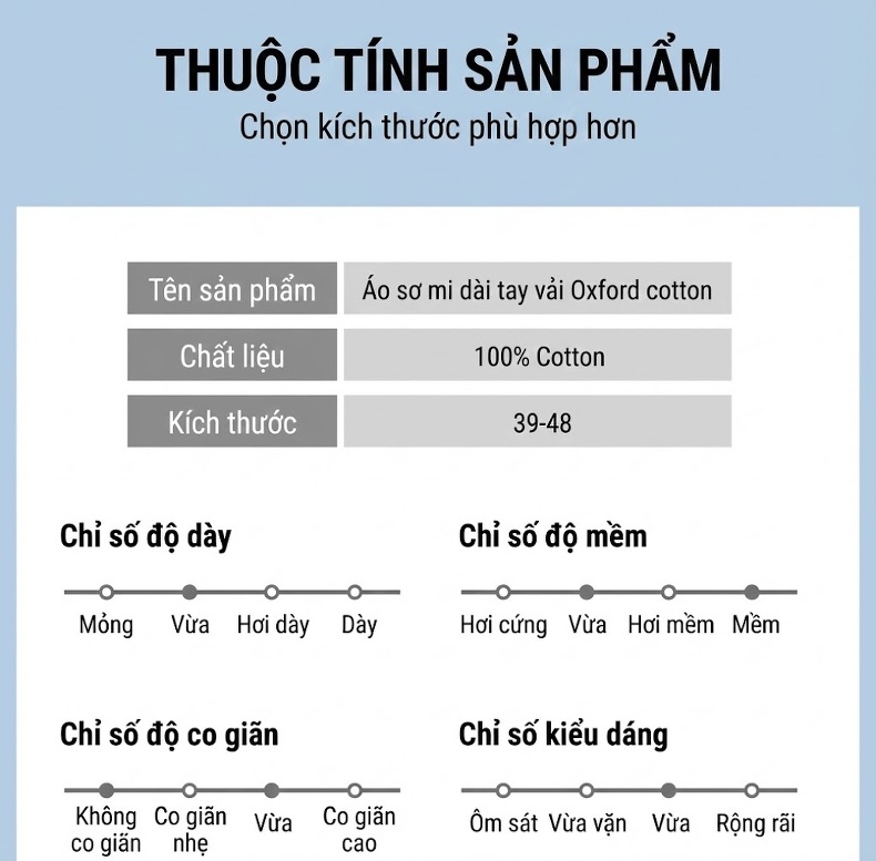 Áo Sơ Mi Nam Tay Dài Oxford Cotton Thoáng Khí Họa Tiết Kẻ Sọc Lớn Màu Xanh Dương, Đen, Trắng, Xám... chi tiết 18