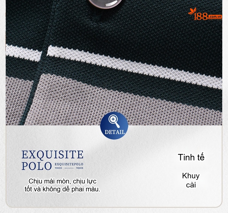 Áo Polo Nam Cotton Tay Ngắn Form Rộng Cổ Bẻ Thanh Lịch Màu Trắng, Xanh Đen, Xanh Navy chi tiết 23