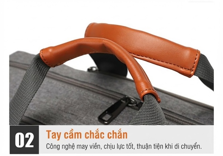 Túi Đeo Chéo Vải Oxford Đa Năng, Túi Máy Ảnh Du Lịch, Túi Xách Công Sở Nam Nữ Màu Xám, Đen chi tiết 19