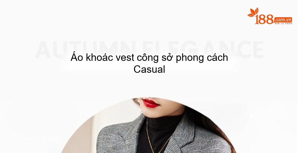 Áo Khoác Blazer Nữ Kẻ Caro Thiết Kế Thanh Lịch Phong Cách Thu Đông Màu Be, Xám chi tiết 4
