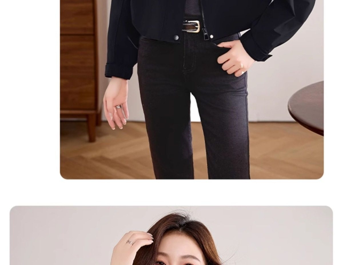 Áo Khoác Bomber Nữ Tay Lỡ Dáng Ngắn Màu Đỏ, Nâu, Đen chi tiết 28