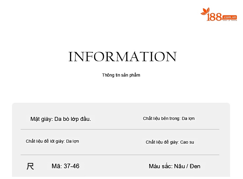 Giày Tây Nam Da Bóng Quai Khóa Chiều Cao Đế Khoảng 3cm Màu Đen, Nâu chi tiết 6