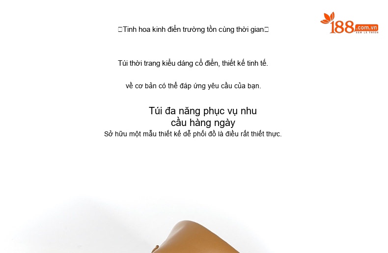 Túi Xách Nữ Da Thật Dáng Xô Rút Dây Đeo Chéo, Xách Tay Màu Nâu chi tiết 3