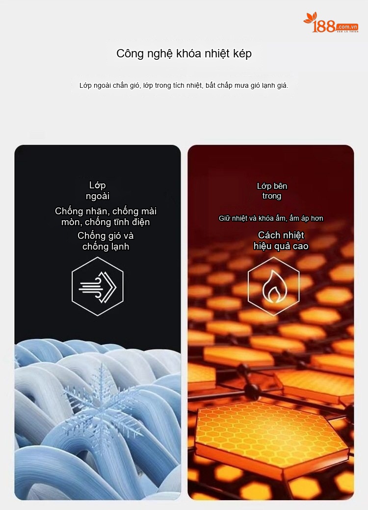 Áo Khoác Cotton Lót Lông Cừu Non Có Mũ Trùm Đầu Dáng Rộng Nam Nữ Màu Đen, Xanh, Tím, Kem... chi tiết 4