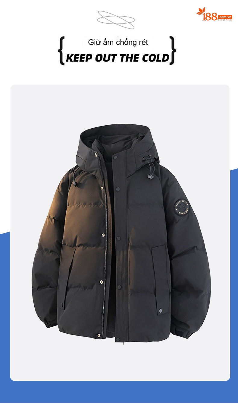 Áo Phao Nam/Nữ 90% Lông Nhung Áo Khoác Parka Dáng Rộng Có Mũ Trùm Đầu Màu Trắng Kem, Đen, Vàng, Nâu chi tiết 9
