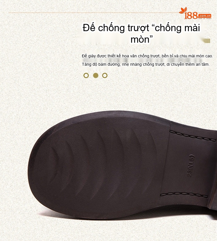 Boot Chelsea Nữ Da Mờ Đế Bằng Chiều Cao Đế Khoảng 3cm Màu Đen, Nâu chi tiết 6