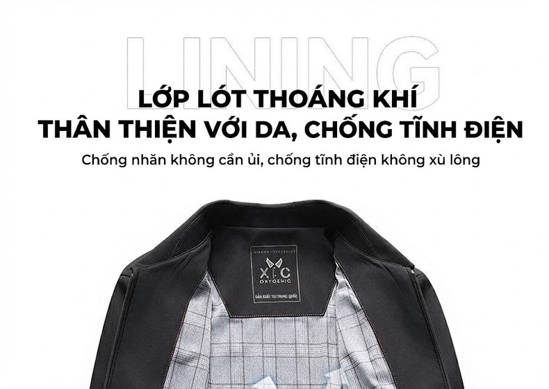 Áo Khoác Nam Mỏng Cổ Bẻ Màu Trơn Phong Cách Doanh Nhân chi tiết 10