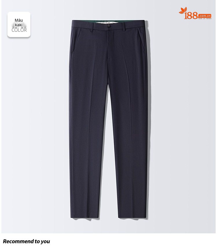 Quần Âu Nam Dáng Slimfit Vải Co Giãn Chống Nhăn Màu Đen, Xám, Xanh Navy chi tiết 27