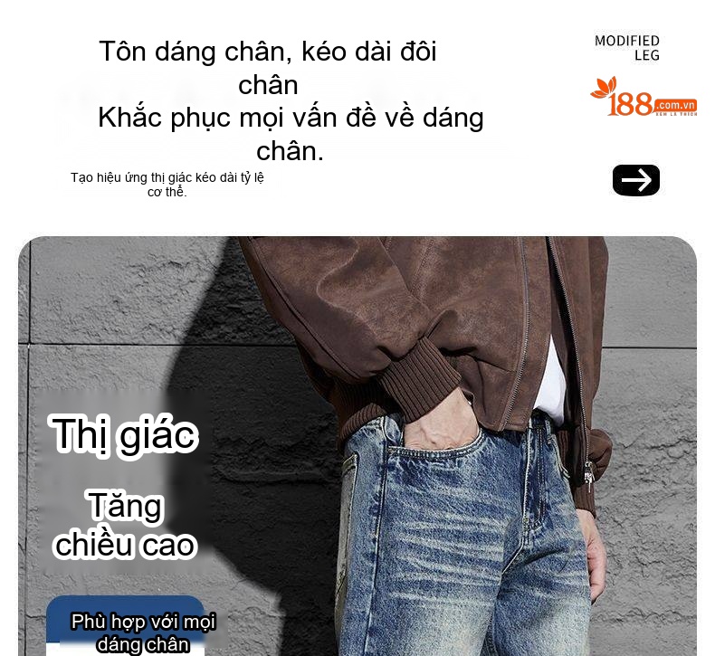 Quần Jean Dáng Rộng Thẳng Đứng Phong Cách Retro Mỹ Thoải Mái Không Kén Dáng Màu Xanh Dương chi tiết 7