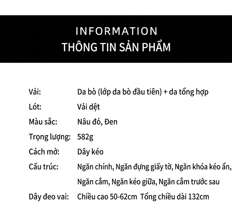 Túi Xách Nữ Da Thật 2025 Dáng Trống Cỡ Lớn Đeo Vai, Đeo Chéo Màu Đỏ Rượu chi tiết 8