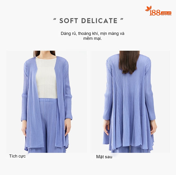 Áo Khoác Cardigan Nữ Dáng Dài Tay Dài Phong Cách Hàn Quốc Thoải Mái Màu Xanh, Vàng, Xám, Đen... chi tiết 5