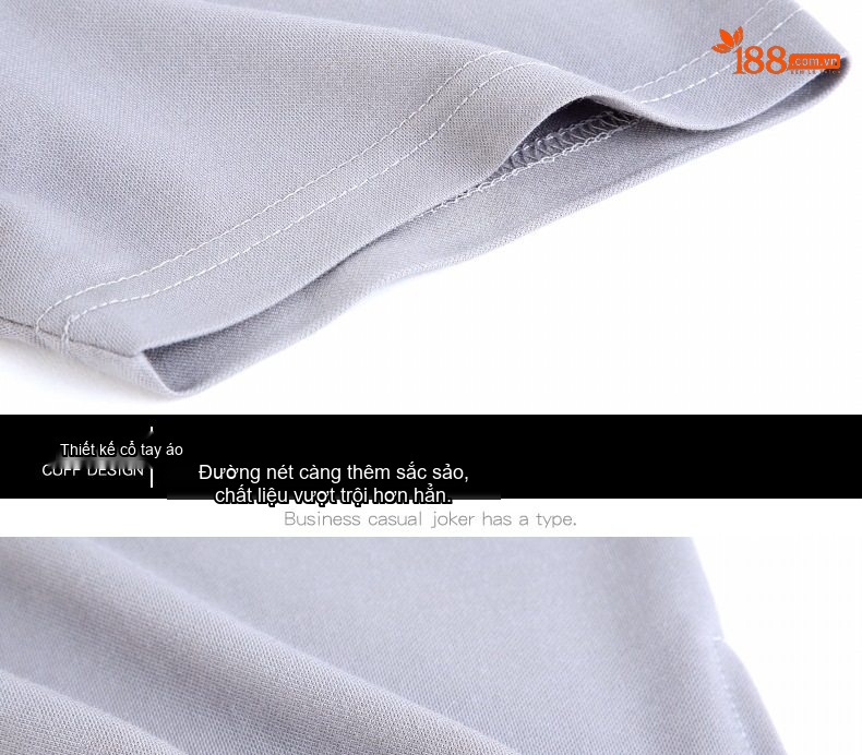 Áo Thun Cộc Tay Nam Lụa Tằm Tằm Không Cần Là Áo Trung Niên Cổ chữ Vest Màu Đen, Trắng, Xám chi tiết 21