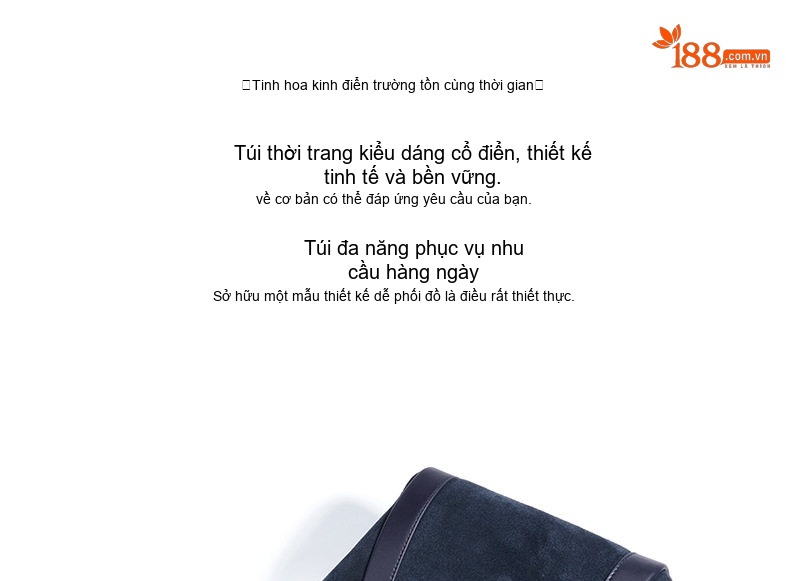 Túi Xách Tay Nữ Lớn Thiết Kế Độc Đáo Phong Cách Retro Màu Xanh Navy, Nâu, Tím chi tiết 7