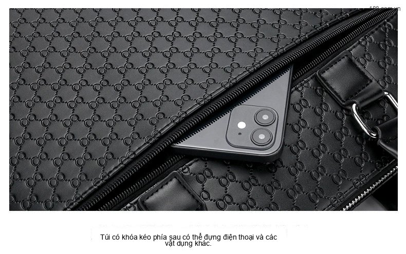 Túi Xách Tay Nam Công Sở Đựng Laptop Da Mềm Cao Cấp Màu Đen chi tiết 28