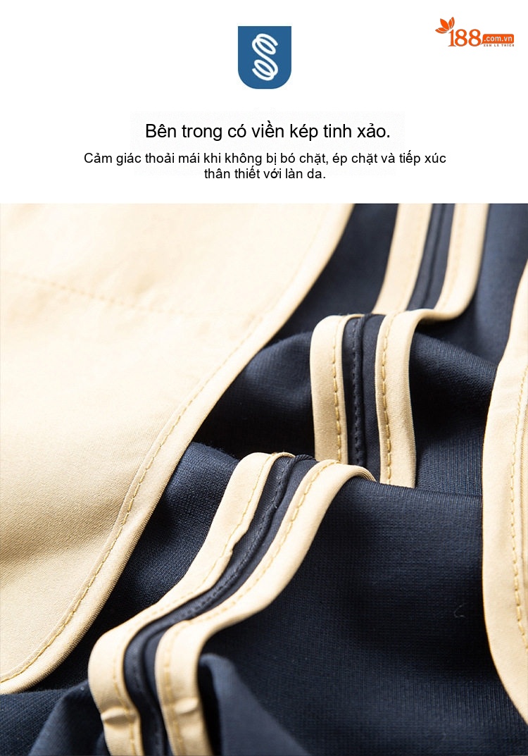 Quần Tây Nam Dáng Suông Lớn, Thoáng Mát, Chống Nhăn Màu Đen, Xanh Navy chi tiết 5
