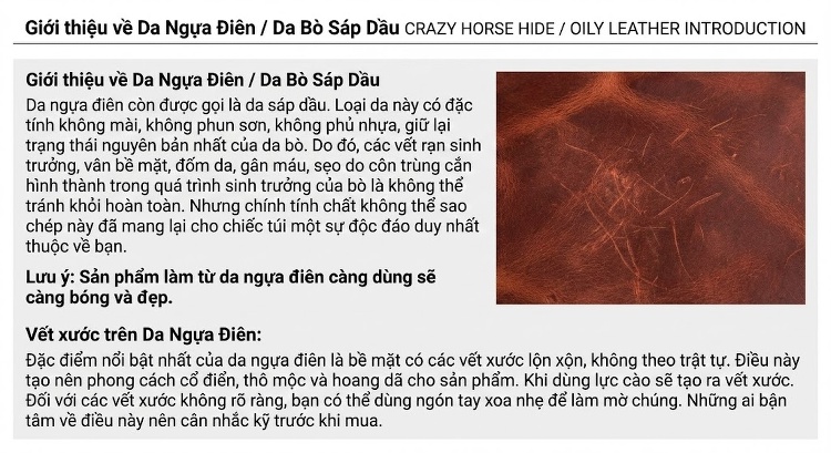 Túi Đeo Chéo Nam Da Bò Phong Cách Retro chi tiết 16