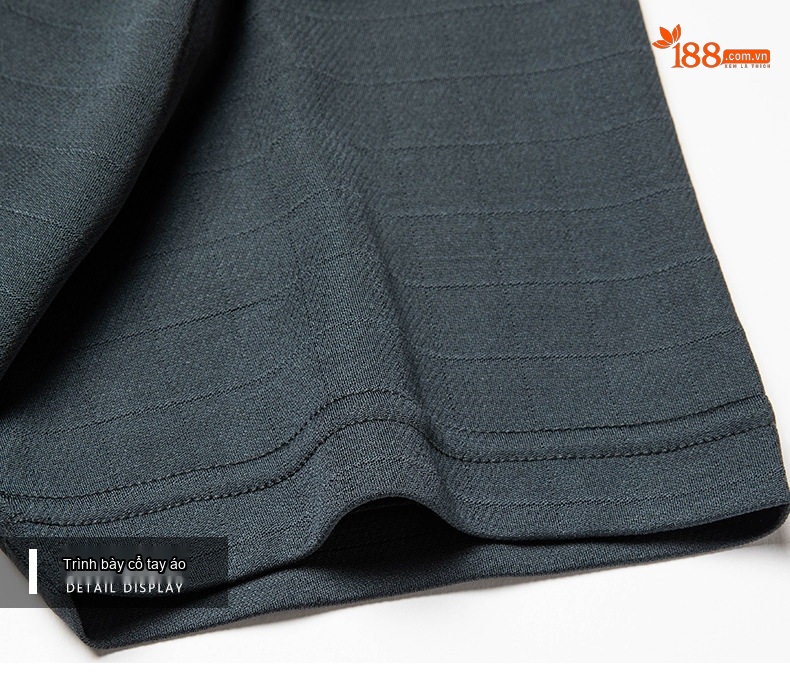 Áo Polo Nam Tay Ngắn 100% Tơ Tằm Mát Lạnh Cổ Bẻ Màu Xám, Xanh Navy, Tím chi tiết 23