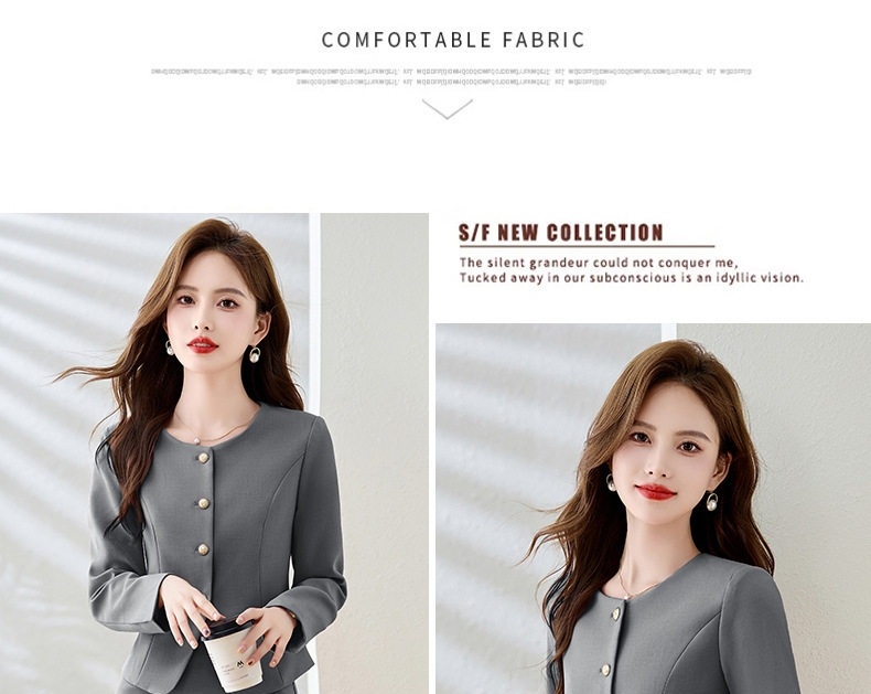 Set Bộ Vest Nữ Áo Blazer Tay Lỡ Chân Váy Bút Chì Công Sở Thanh Lịch Màu Hồng, Xanh, Xám chi tiết 28