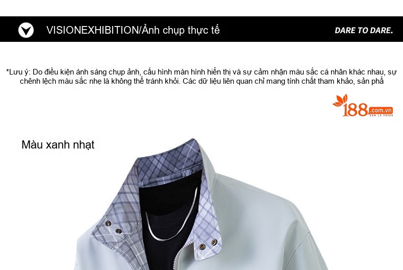 Áo Khoác Nam Chống Nước Khóa Kéo Họa Tiết Caro Phong Cách Casual Màu Đen, Xám, Xanh Lá chi tiết 10