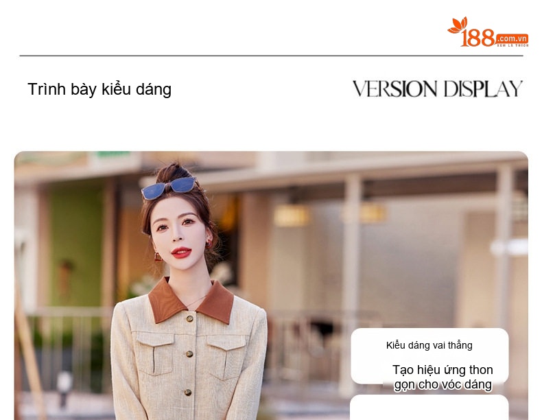 Set Áo Khoác Lửng Tay Dài Chân Váy Dài Dáng Ôm Thời Trang Hàn Quốc Màu Be chi tiết 12