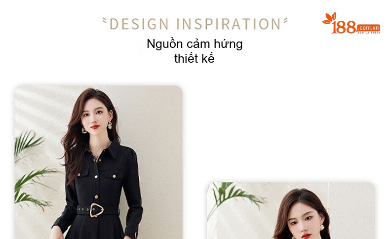 Váy Suông Dáng Dài Nữ Cổ Sơ Mi Phong Cách Hàn Quốc Thanh Lịch Màu Đen, Nâu chi tiết 2