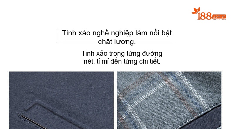 Áo Khoác Nam Cổ Bẻ Nút Bấm Phong Cách Công Sở Màu Xanh Navy, Kem chi tiết 11